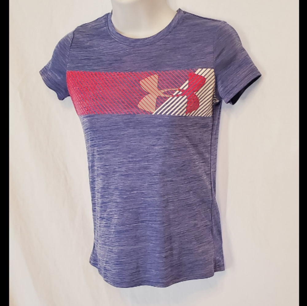 Under Armour Girls Heatgear Shirt Size L NWOT